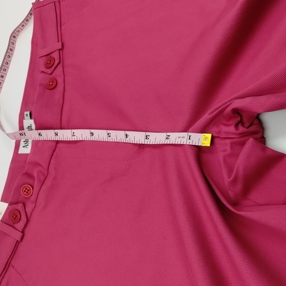 Ashworth women's size 8 gameday hot pink button ankle pants - Picture 8 of 13